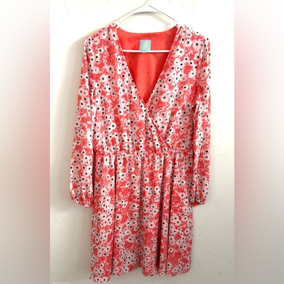 Cece Mini Dress Fairycore Peasant Style Floral Long Sleeve Boho Cottagecore boho - Picture 3 of 7